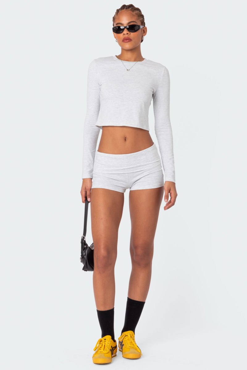 Edikted Meg Long Sleeve Tops Black | USA GG174687F9