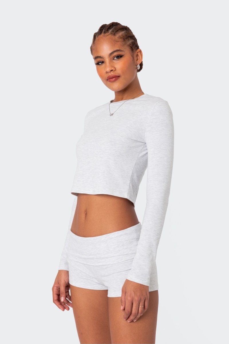 Edikted Meg Long Sleeve Tops Black | USA GG174687F9