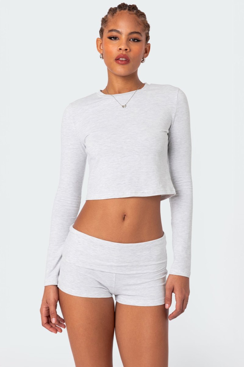 Edikted Meg Long Sleeve Tops Black | USA GG174687F9