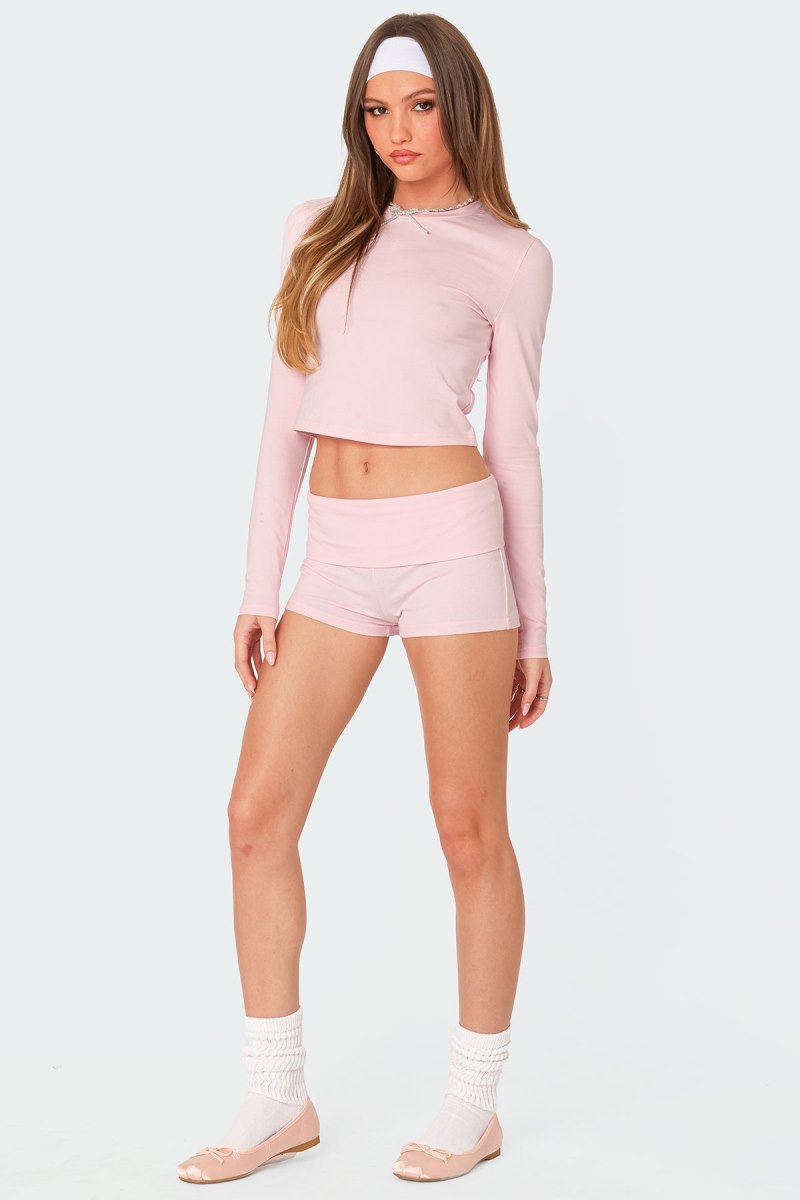 Edikted Meg Long Sleeve Tops Black | USA PI004420M5