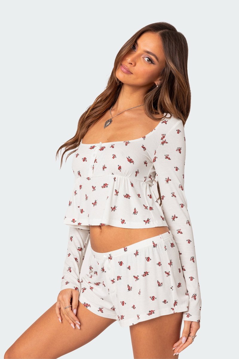 Edikted Meliora Ribbed Crop Tops White | USA FJ245094I6