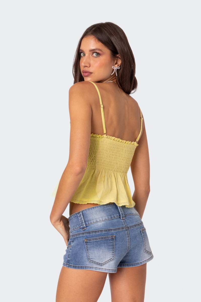 Edikted Millie Scrunch Tank Top Red | USA QK736563Z4