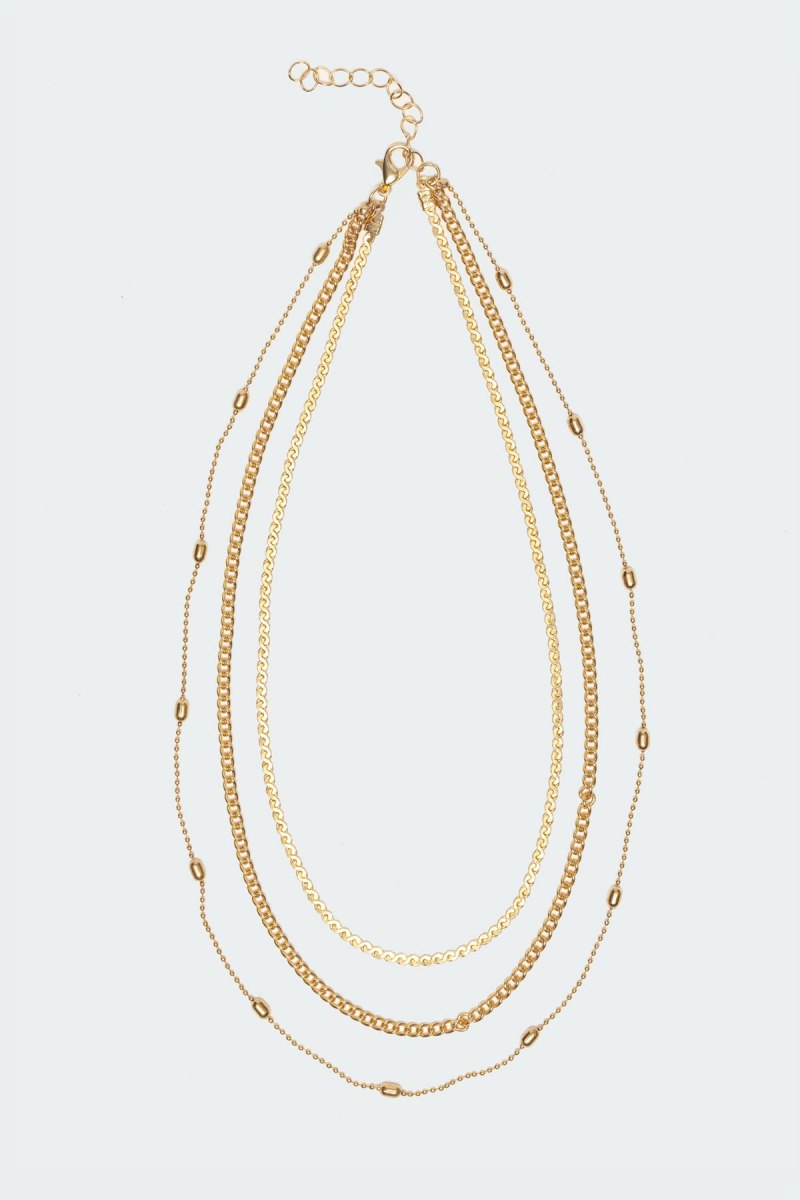 Edikted Minted Layered Necklaces Gold | USA OD201420R6