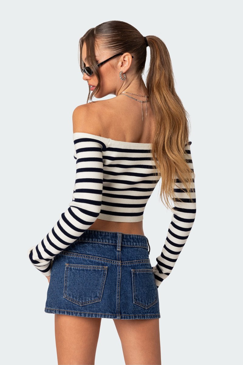 Edikted Miranda Off Shoulder Knitted Tops Mix | USA EJ208330P2