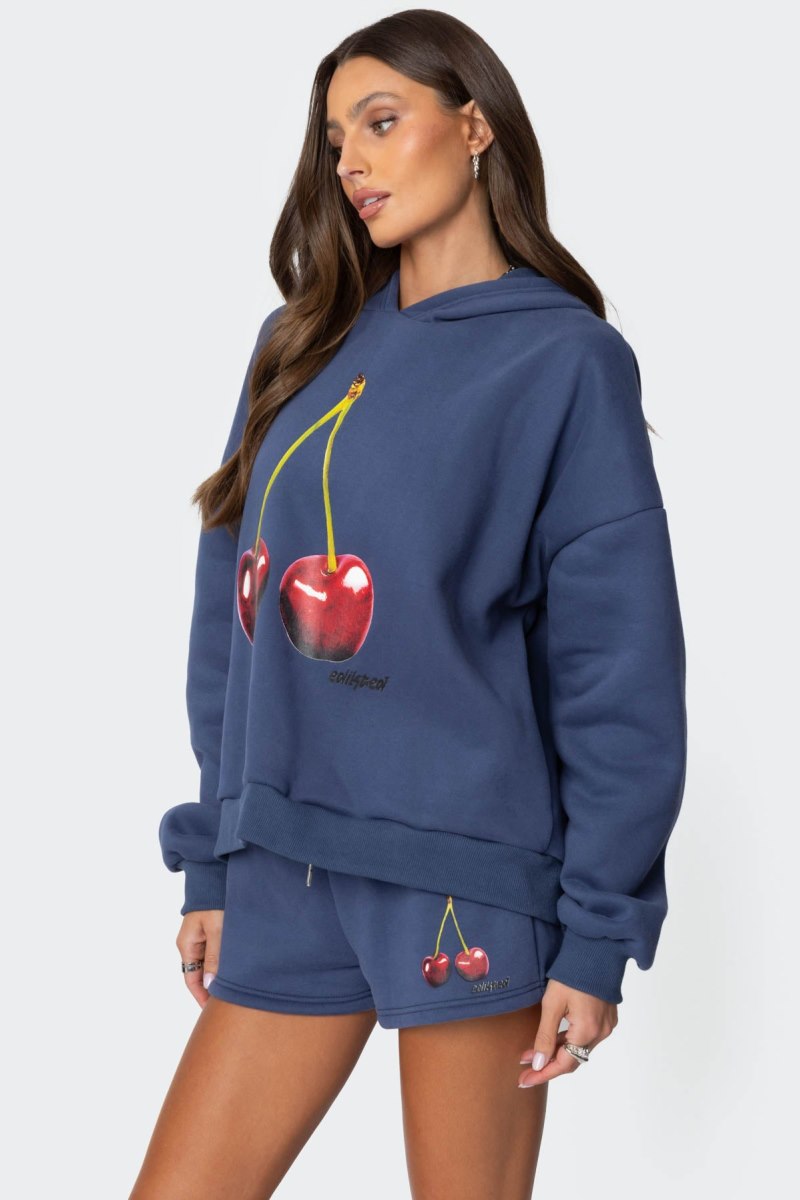Edikted Mon Cheri Hoodie Blue | USA XC449774U6