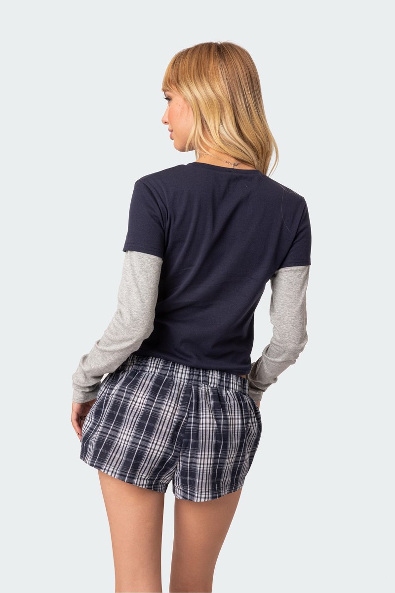 Edikted Mood Layered Long Sleeve Tops Brown | USA EB135113Y2