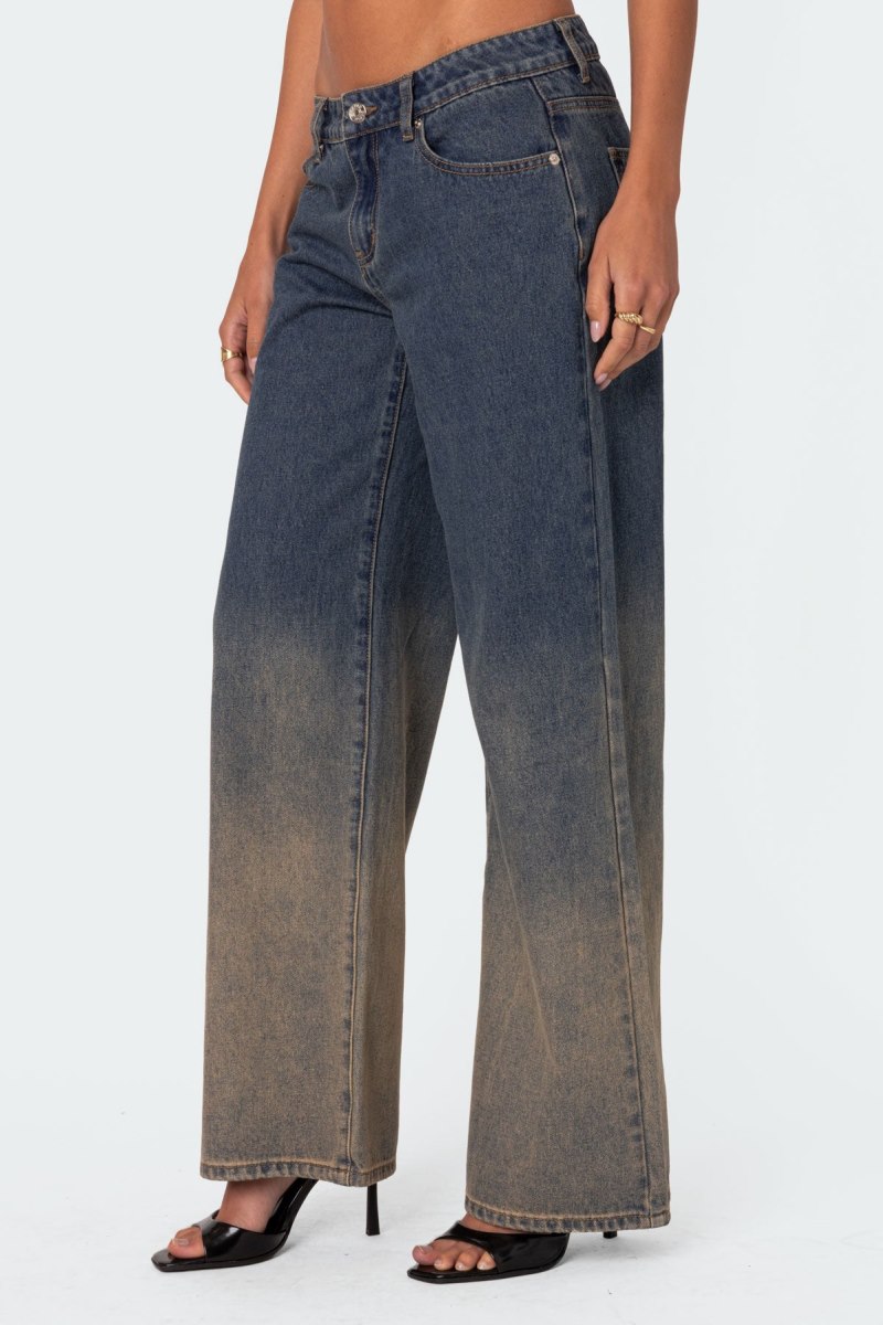 Edikted Mud Wash Low Rise Slouchy Jeans Mix | USA IK387728Y7