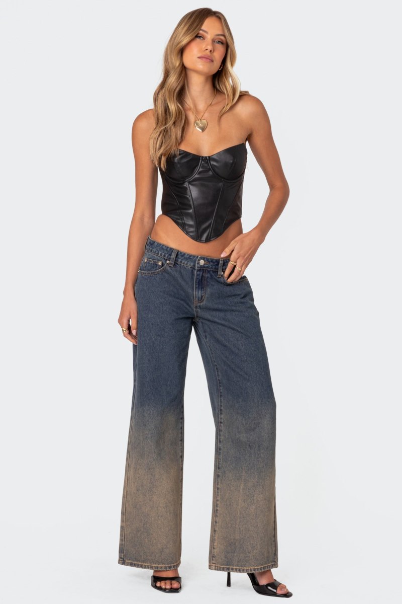 Edikted Mud Wash Low Rise Slouchy Jeans Mix | USA IK387728Y7