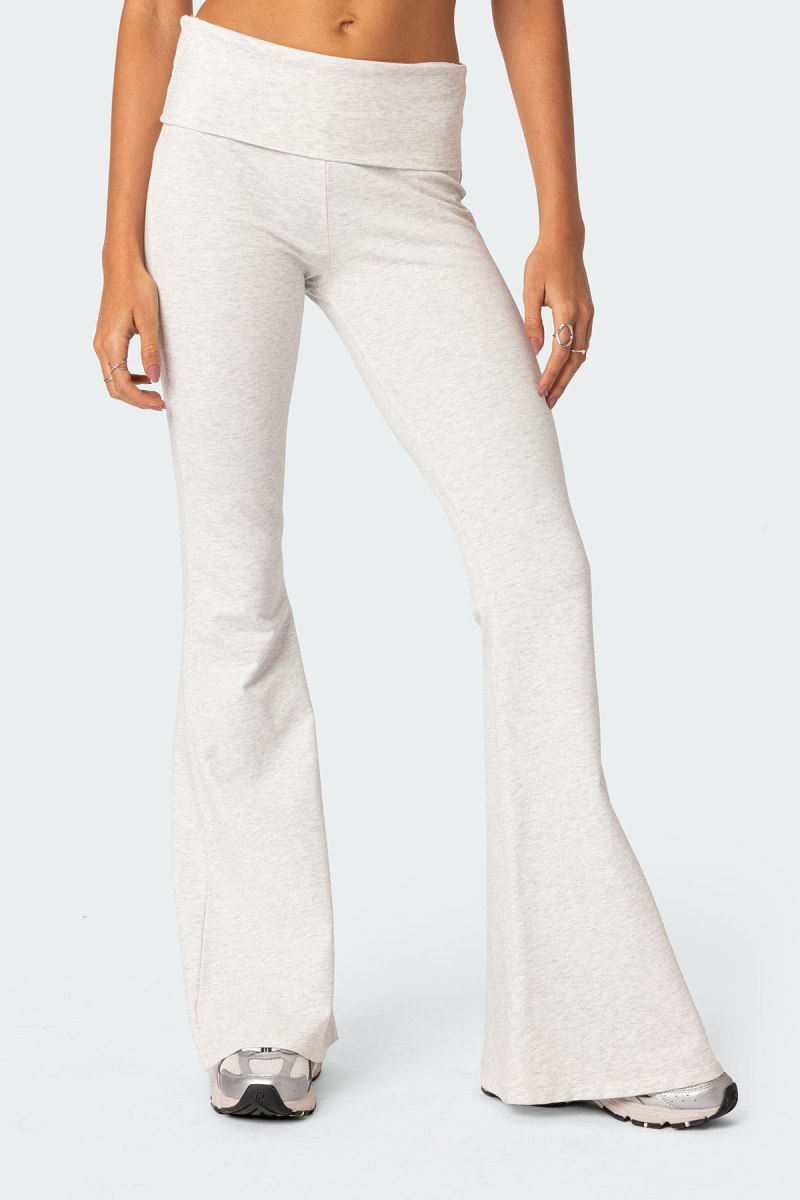 Edikted Naomi Flared Leggings Pants Black | USA ZH167346X6