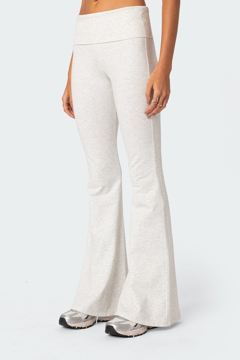 Edikted Naomi Flared Leggings Pants Black | USA ZH167346X6