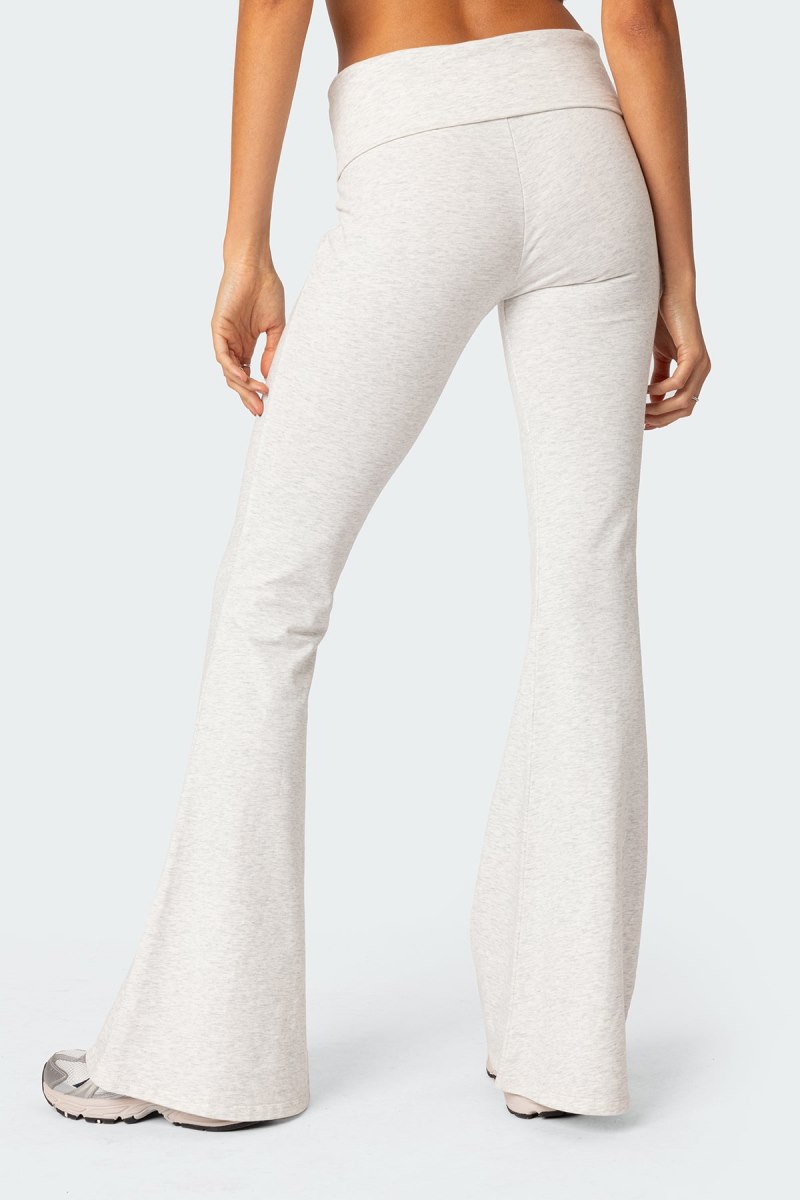 Edikted Naomi Flared Leggings Pants Black | USA ZH167346X6