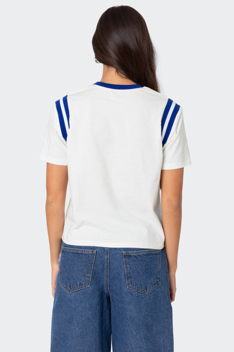 Edikted New Yorker T Shirt Graphic Tops White | USA UT157165C4