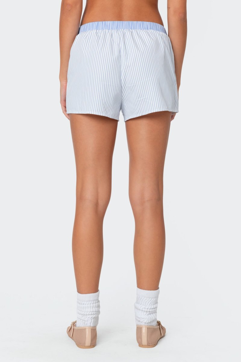 Edikted Oaklie Mix Striped Boxer Shorts Blue | USA YS570927N0
