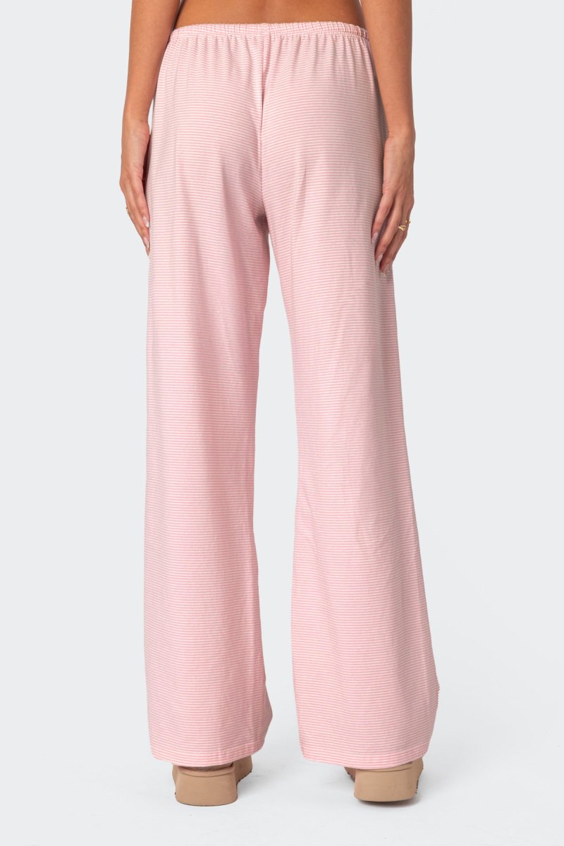 Edikted Olivia Striped Loose Fit Pants Blue And White | USA FA654505P6