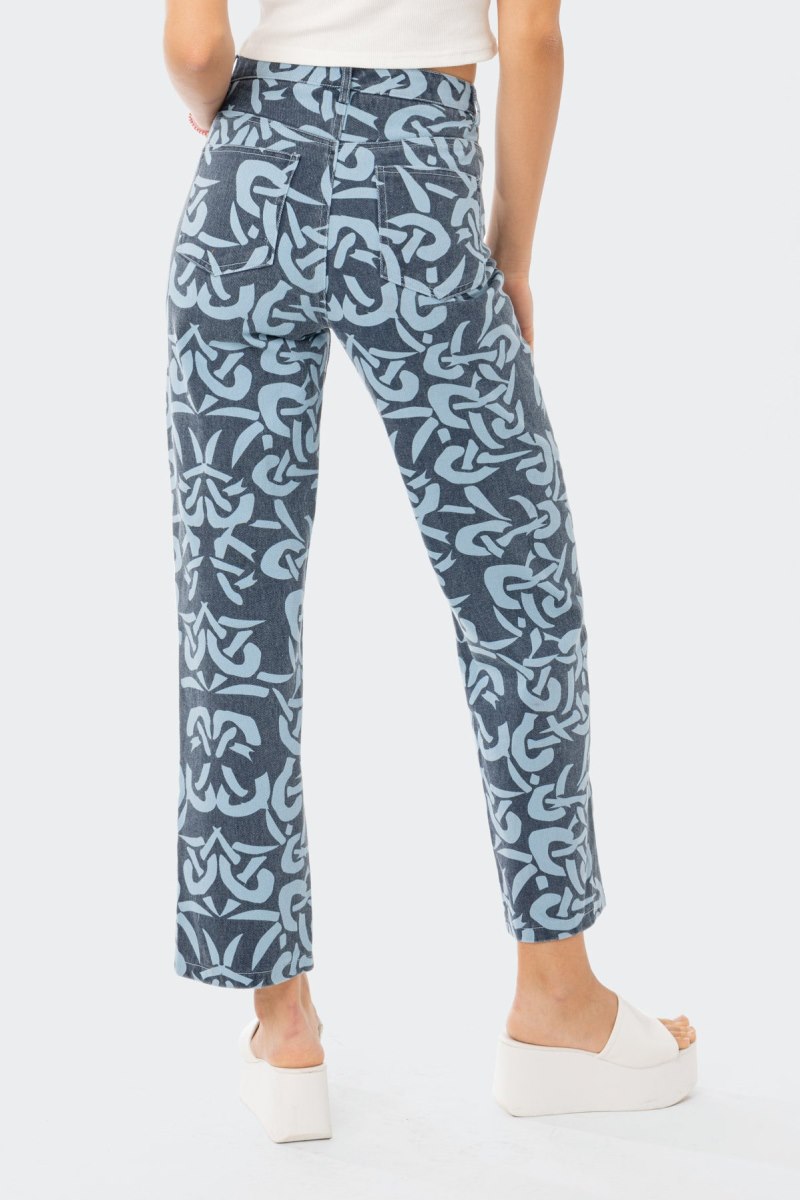 Edikted Our Tribe Wide Jeans Blue | USA VM960376Z2