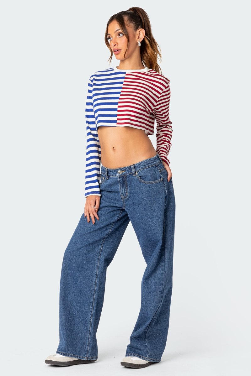 Edikted Oversized Striped Long Sleeve Tops Mix | USA PB688808I9