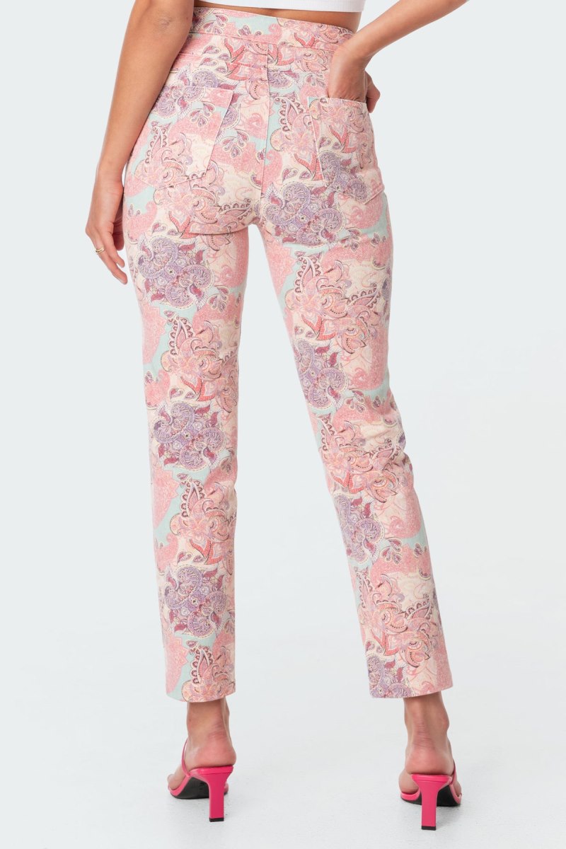 Edikted Paisley Wash Mom Jeans Mix | USA OM045904J0