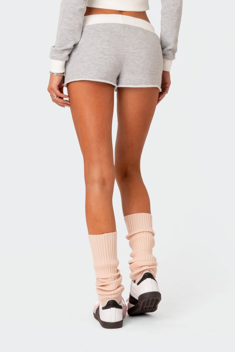 Edikted Pat Low Rise Shorts Gray Melange | USA LB466876V2
