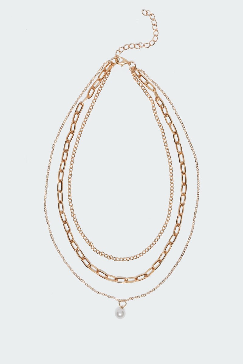 Edikted Pearly Set Necklaces Gold | USA RL237403G3