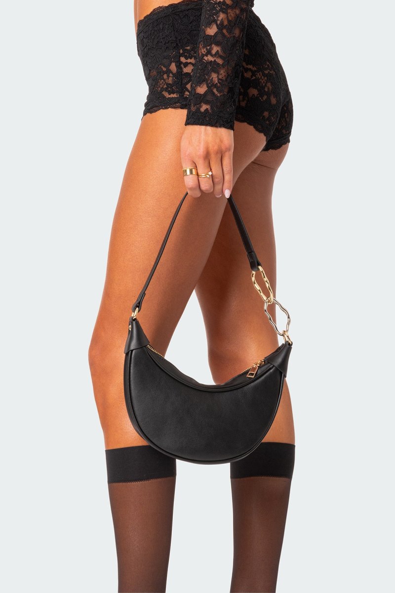 Edikted Perfect Pairing Faux Leather Shoulder Bags Black | USA GT194909N1
