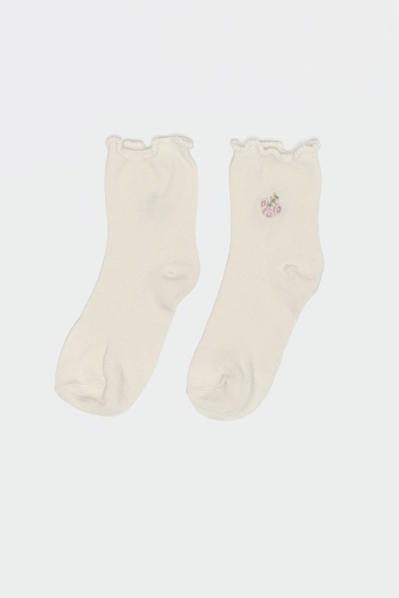 Edikted Petal Princess Socks Cream | USA NN228102W8