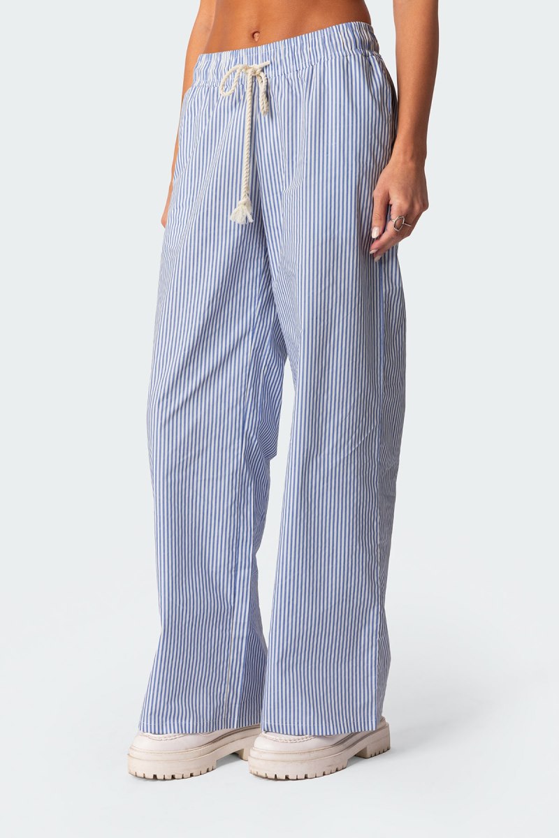 Edikted Pinstripe Pants Blue | USA UY161516B1