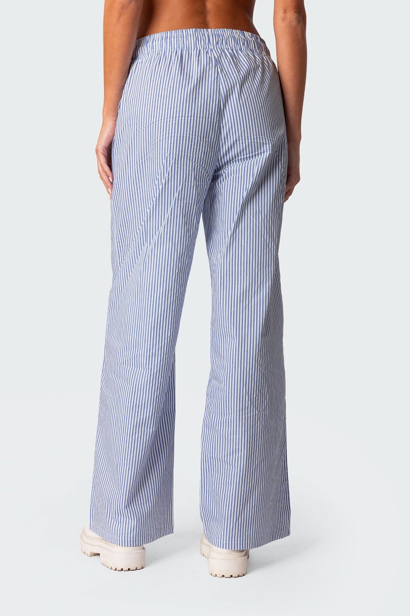 Edikted Pinstripe Pants Blue | USA UY161516B1