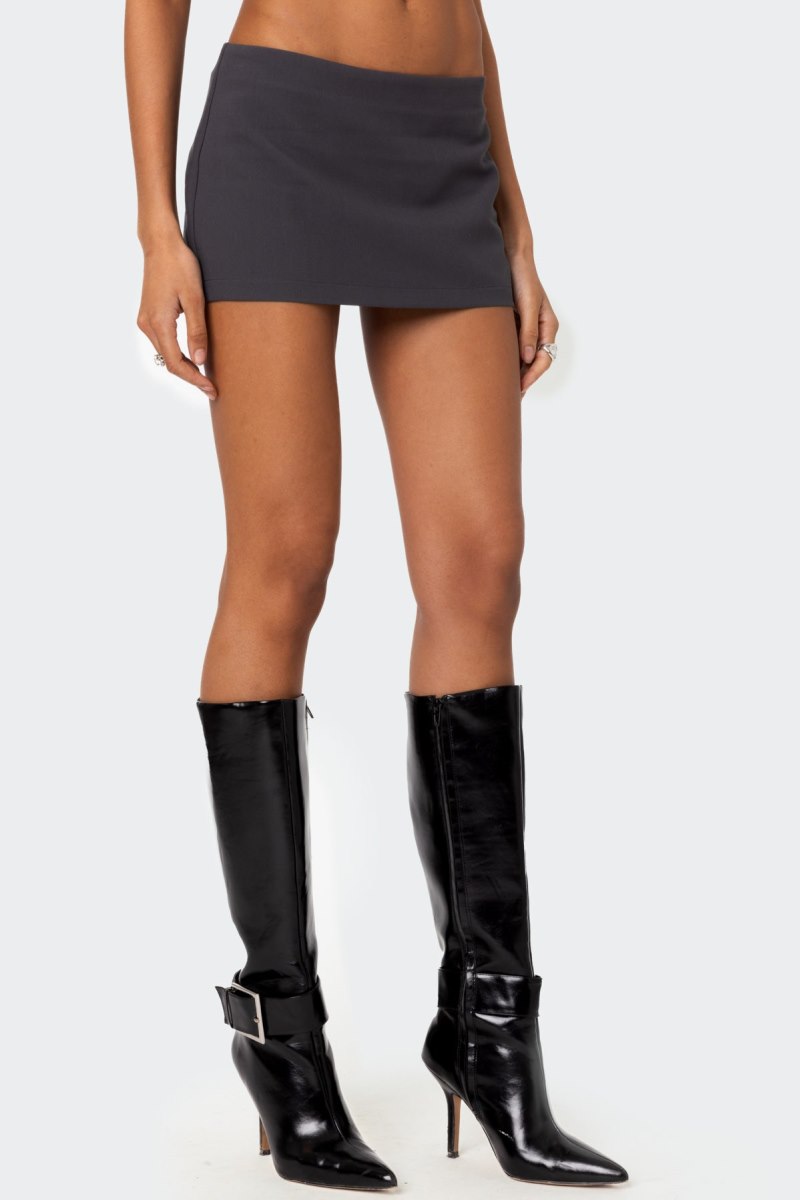 Edikted Piper Micro Skorts Dark Gray | USA QH301900S9