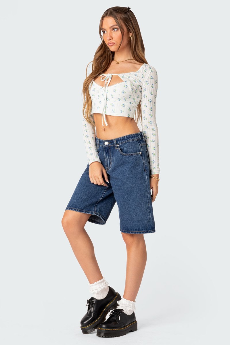 Edikted Pointelle Two Piece Shrug Crop Tops Mix | USA QM215581P5
