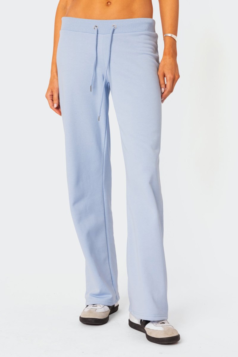 Edikted Quinn Straight Leg Sweatpants Light Blue | USA LM760106P7