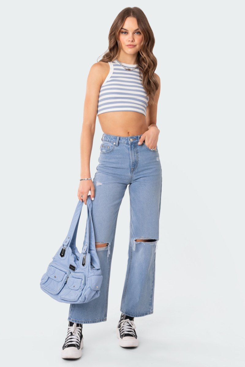 Edikted Racer Back Cropped Tank Crop Tops Mix | USA KH879127P4