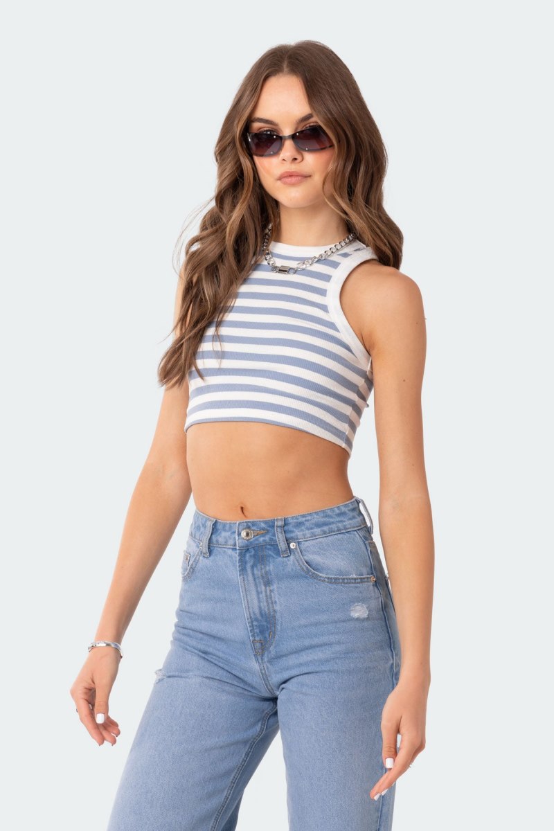 Edikted Racer Back Cropped Tank Crop Tops Mix | USA KH879127P4