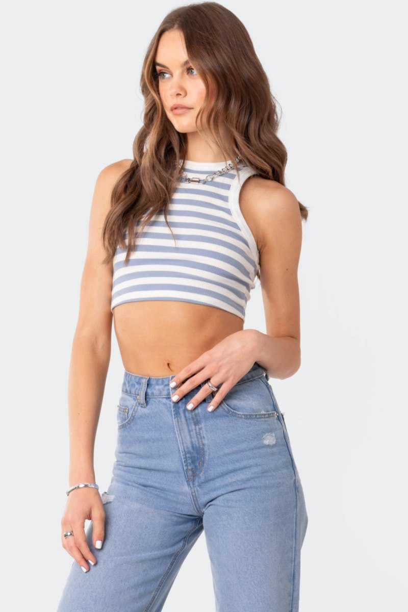 Edikted Racer Back Cropped Tank Crop Tops Mix | USA KH879127P4