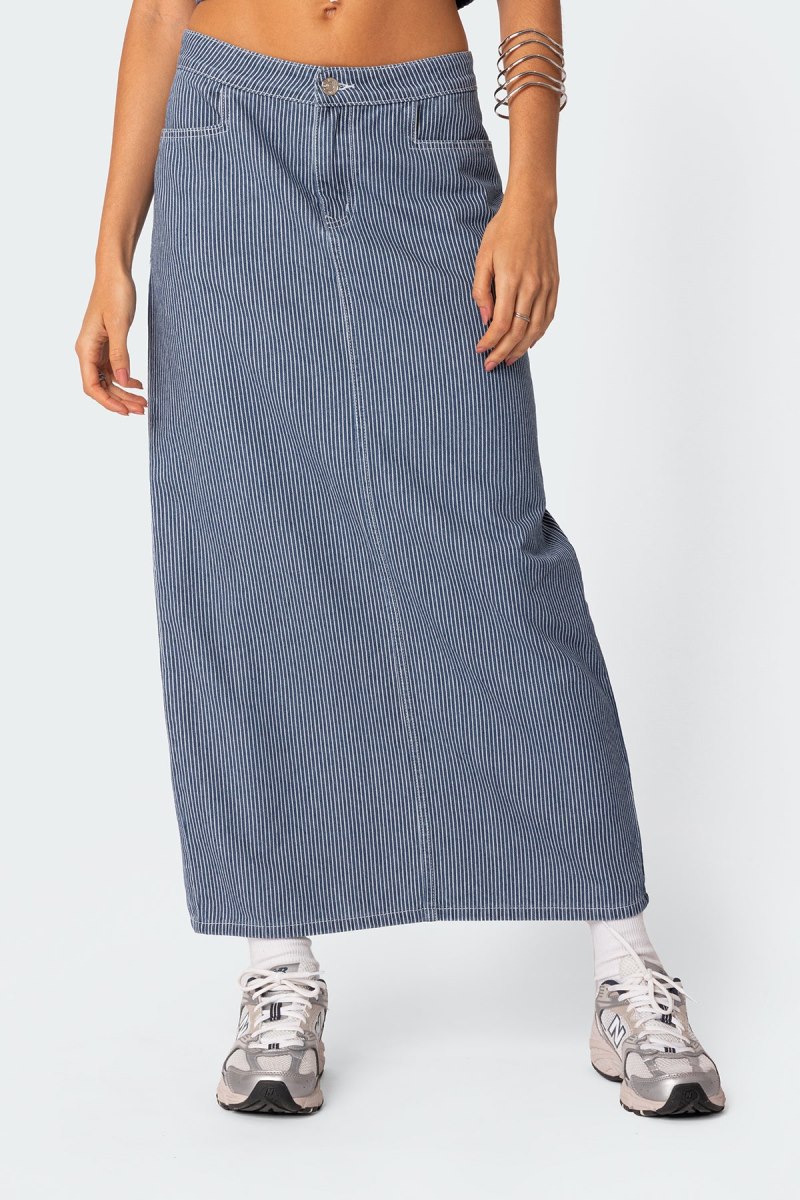 Edikted Railroad Denim Maxi Skirts Mix | USA SH364626V6