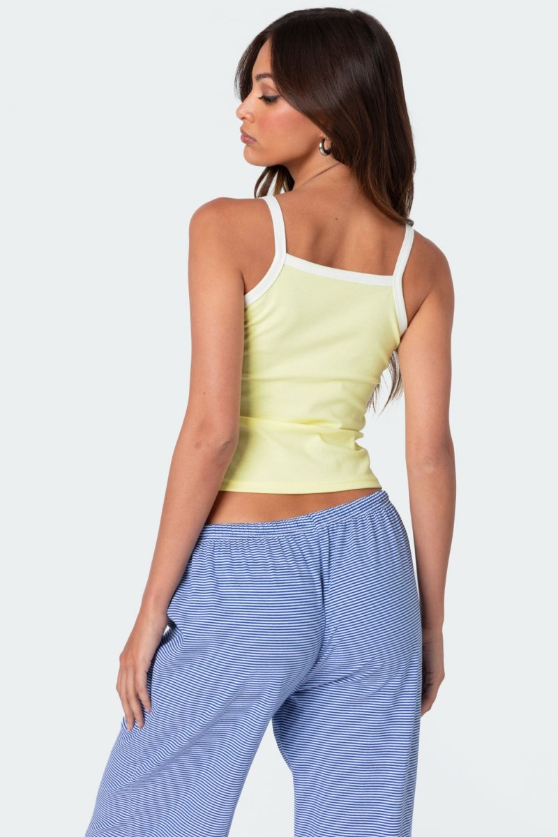 Edikted Ramira Contrast Tank Top Yellow | USA FK913081V2