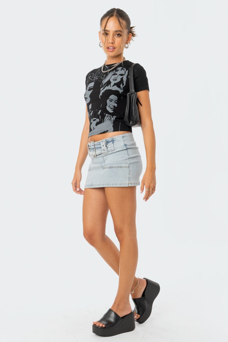 Edikted Read My Face T Shirts Black | USA PM899549M8