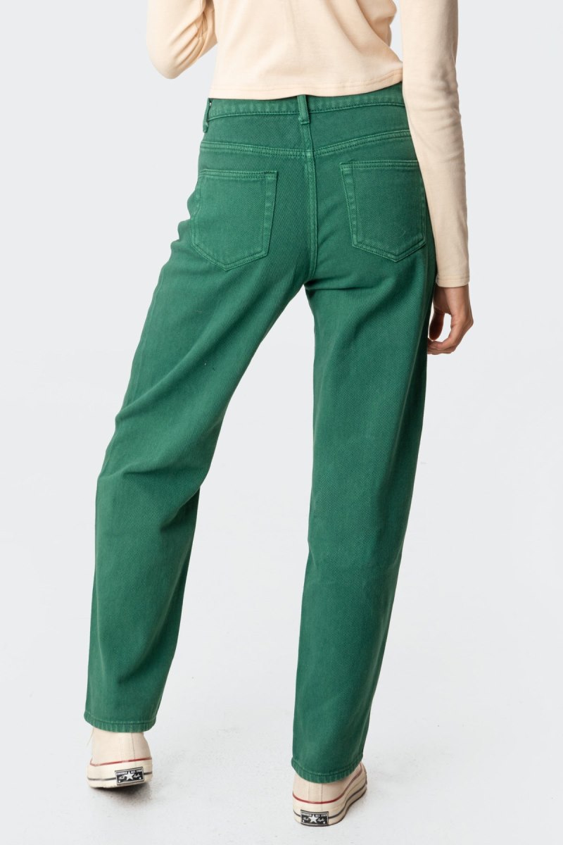 Edikted Reigan Wide-Leg Jeans Green | USA NU940054Z3