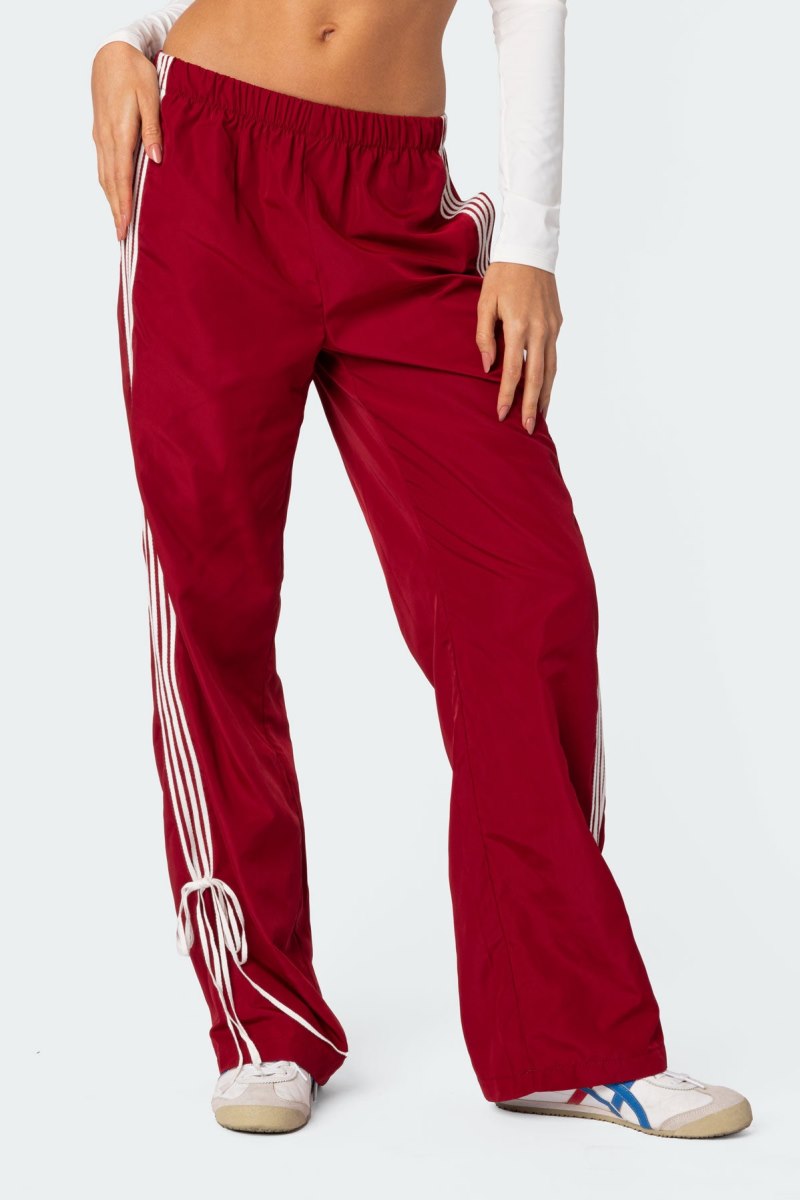 Edikted Remy Ribbon Track Pants Navy | USA CL339623H7