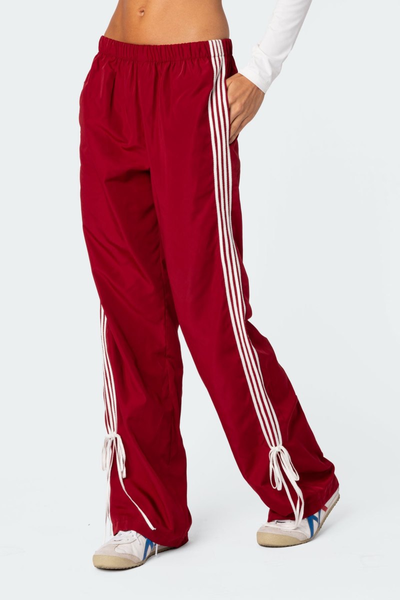 Edikted Remy Ribbon Track Pants Navy | USA CL339623H7