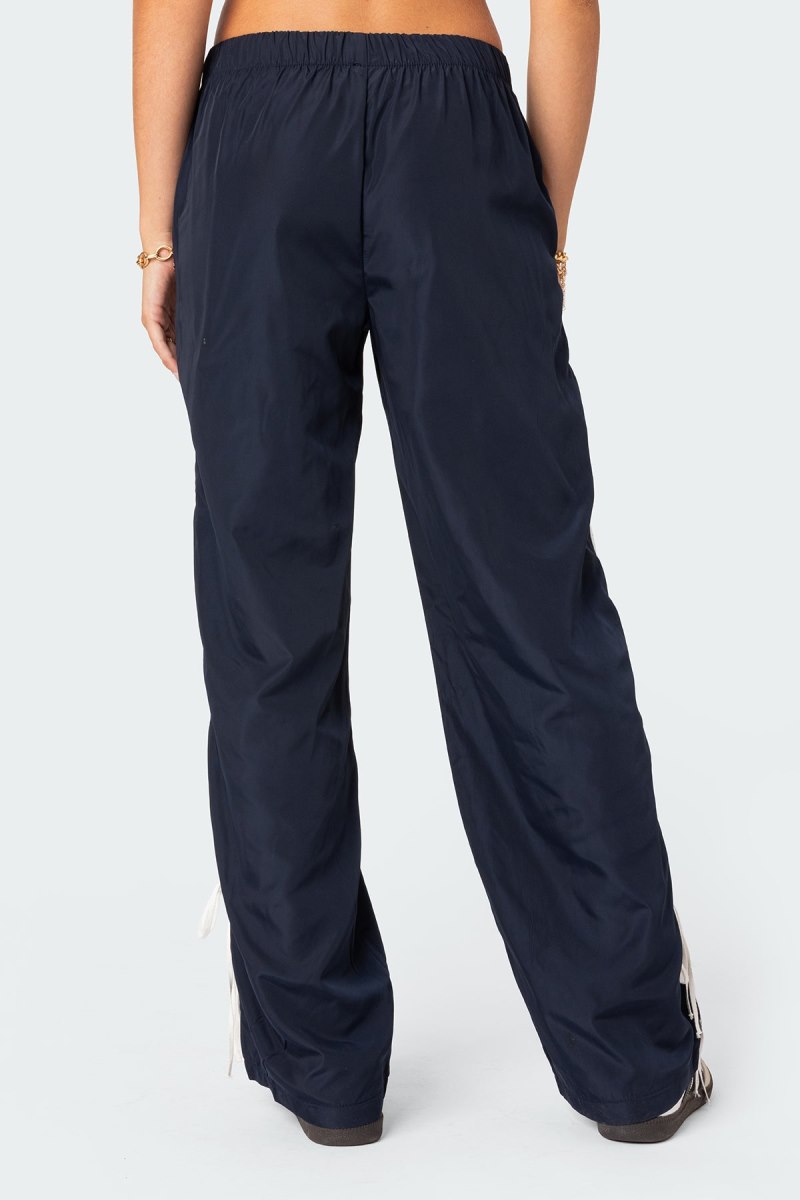 Edikted Remy Ribbon Track Pants Navy | USA IT573867Y6