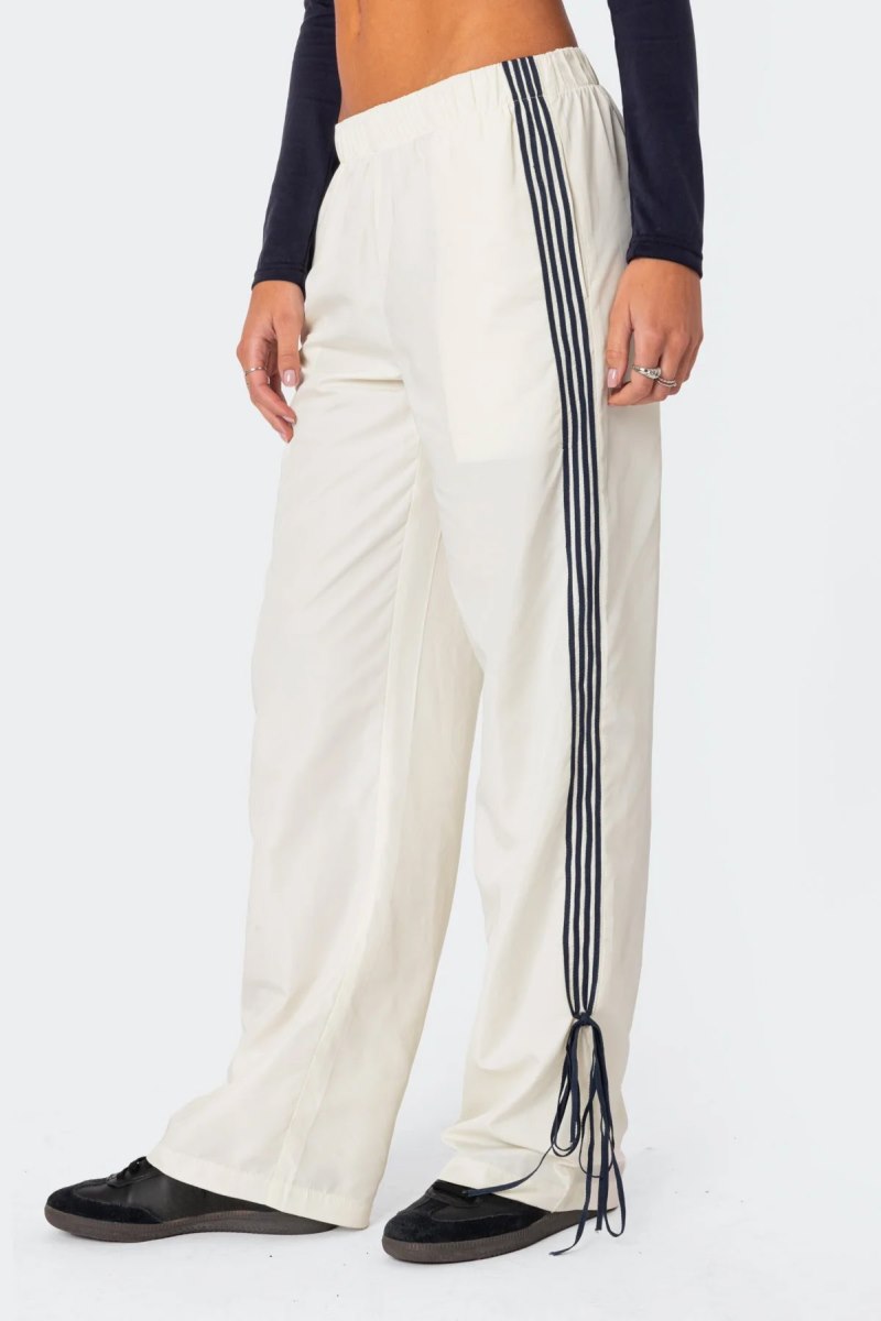 Edikted Remy Ribbon Track Pants Navy | USA JD676467V8