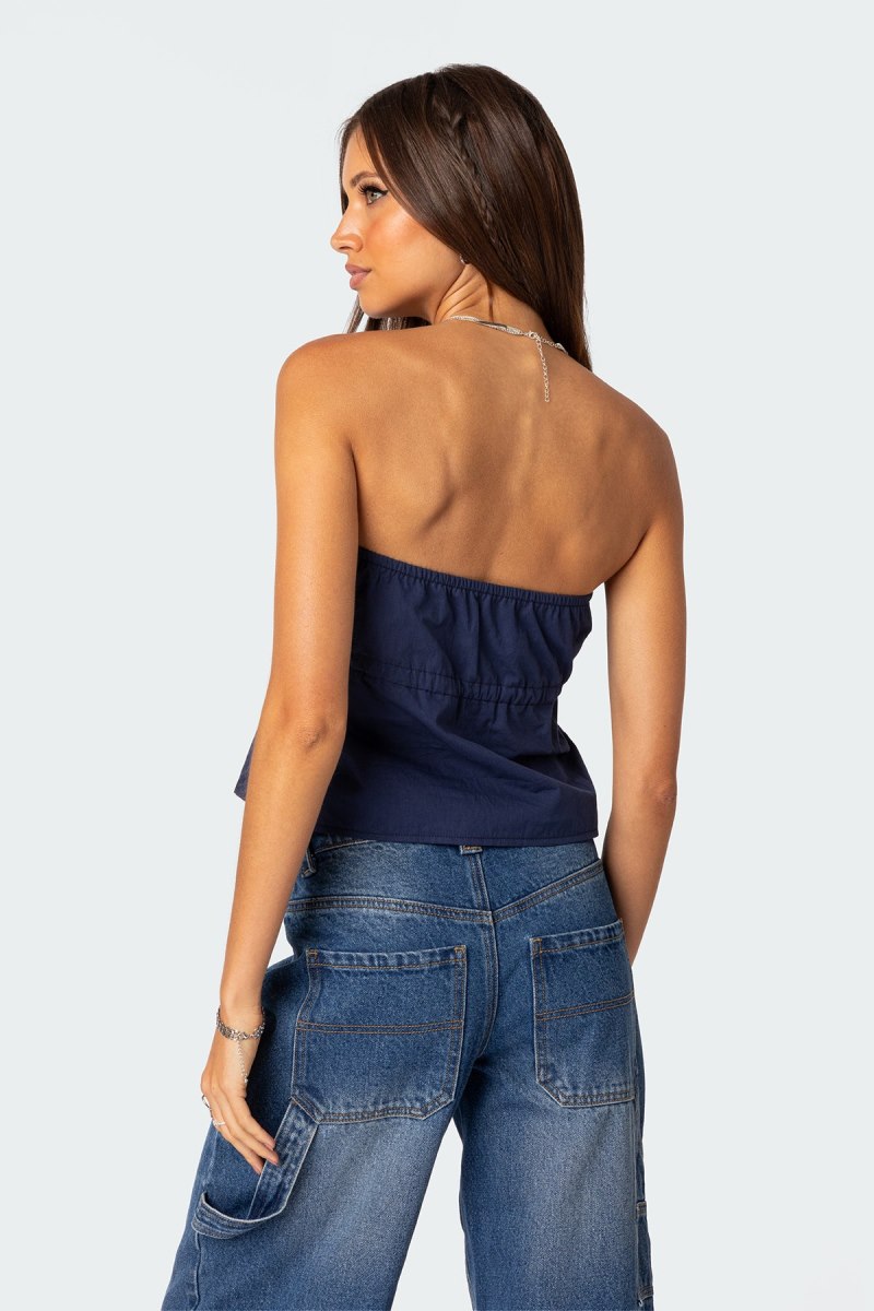 Edikted Reva Strapless Strapless Tops Brown | USA HA161346G7