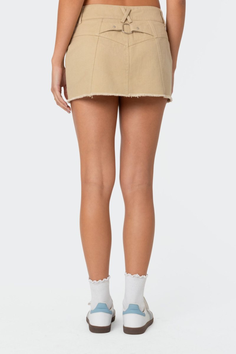 Edikted Ring Back Mini Skirts Beige | USA OD773897H8