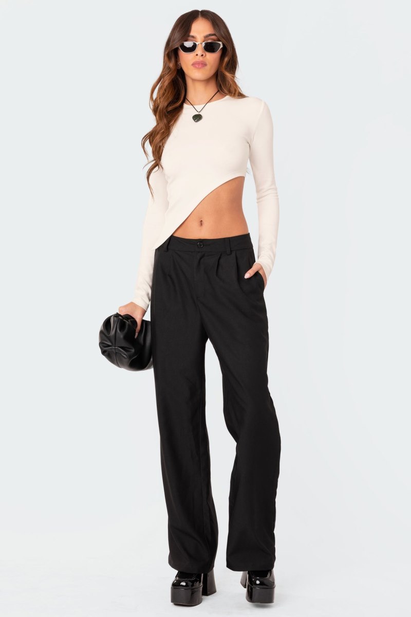 Edikted Riza Asymmetric Crop Tops Blue | USA AK160876N7