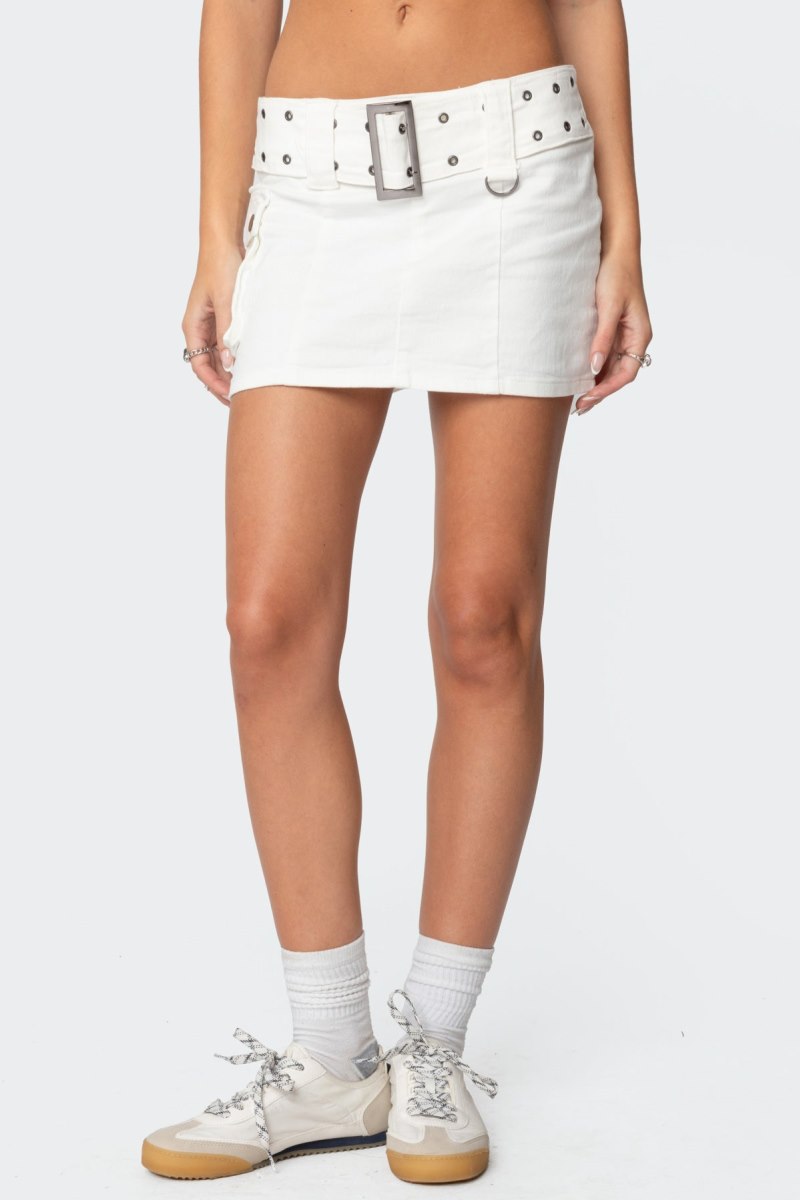 Edikted Roux Belted Mini Skirts Black | USA IC243684H3