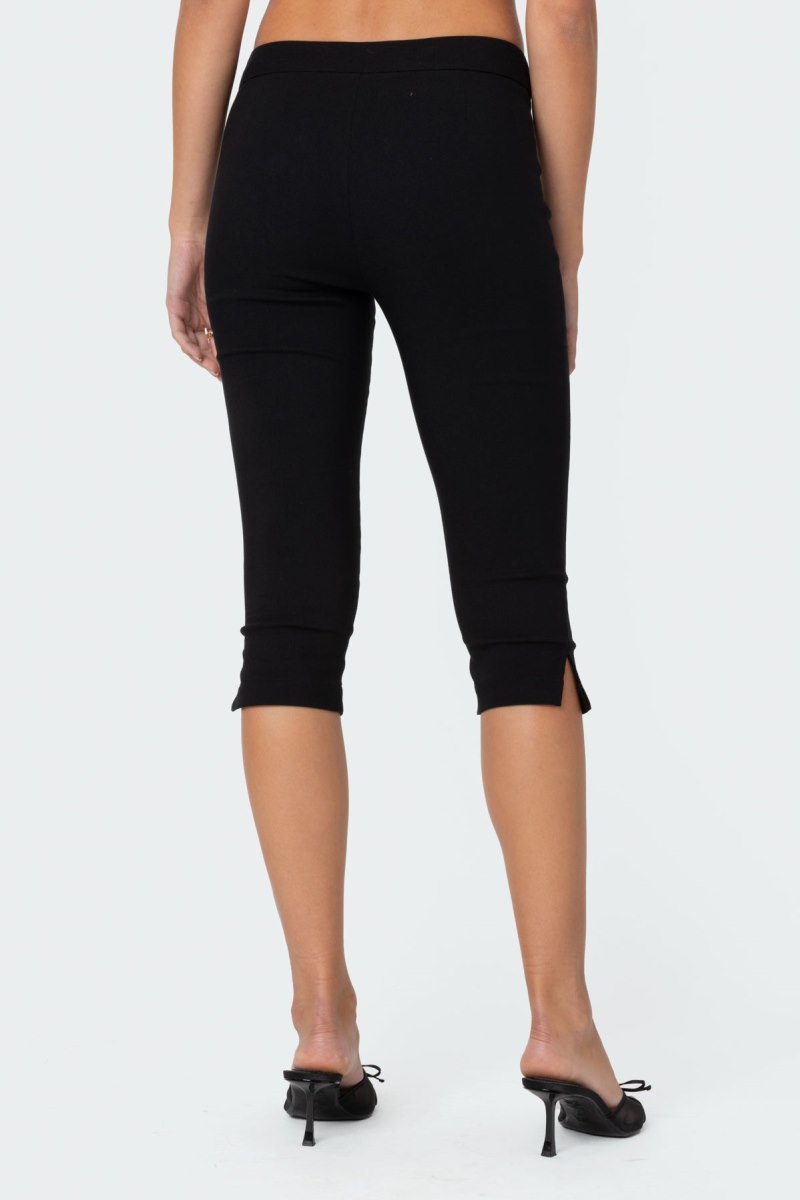 Edikted Sarafina Capri Pants Black | USA DW933153J3