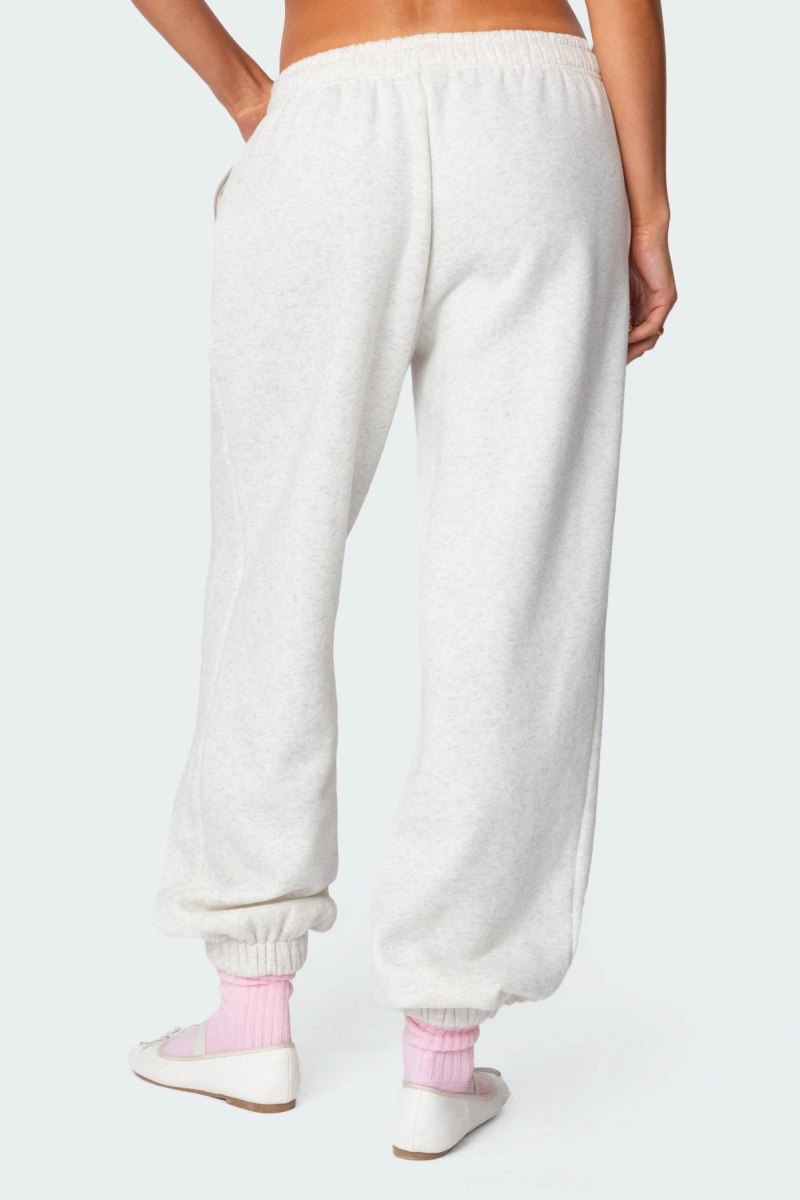 Edikted Sasha Bow Detail Sweatpants Gray Melange | USA OX439733G0