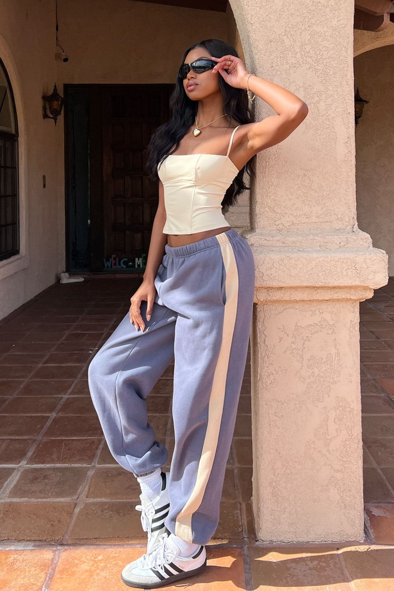Edikted Saturn Oversized Sweatpants Blue | USA XD908930W4