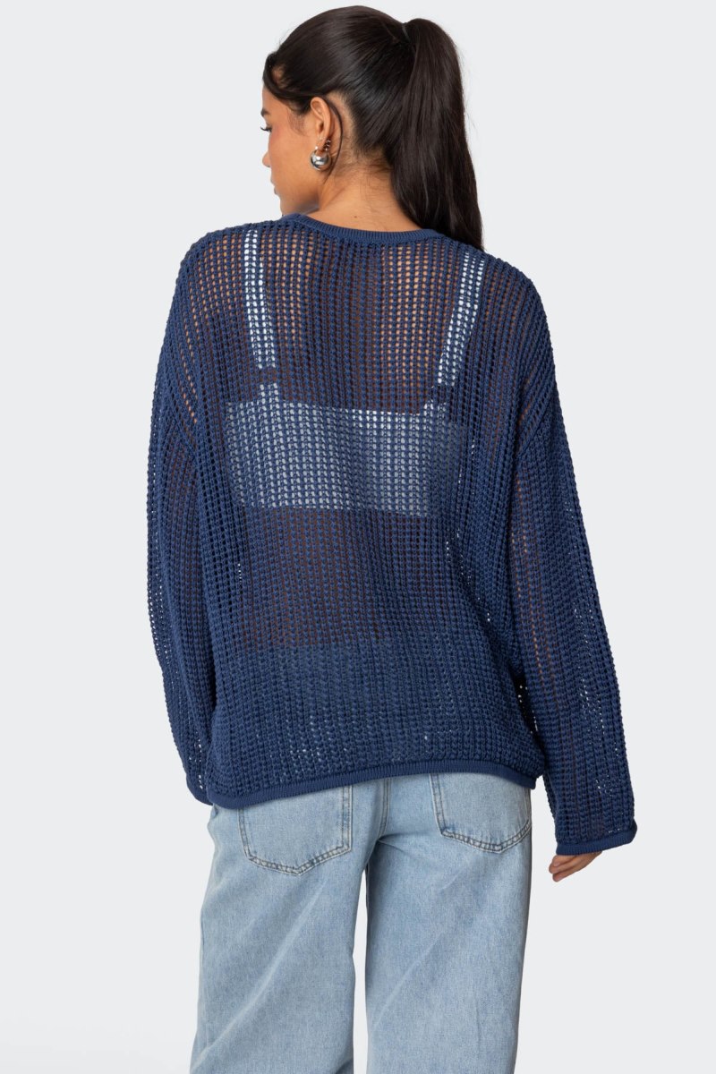 Edikted Seeing Stars Oversized Sweater Black | USA VZ773767W4