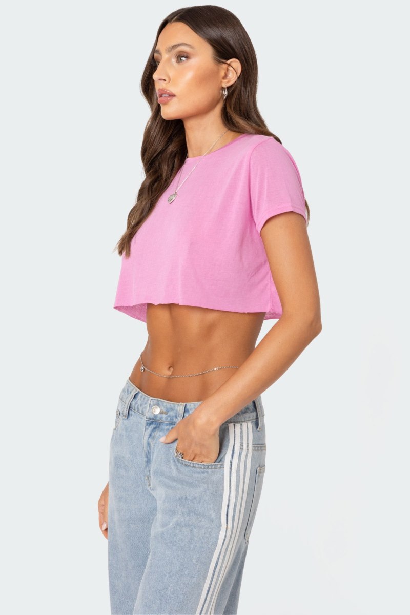 Edikted Seville Cropped T Shirts Black | USA UH019531H7